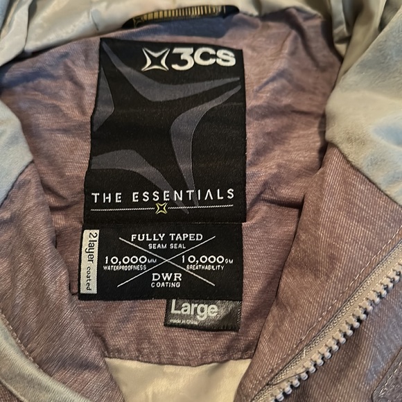 3CS Essentials Ski Jacket (L) + Pants (XL) - Grey Men's - Picture 4 of 9